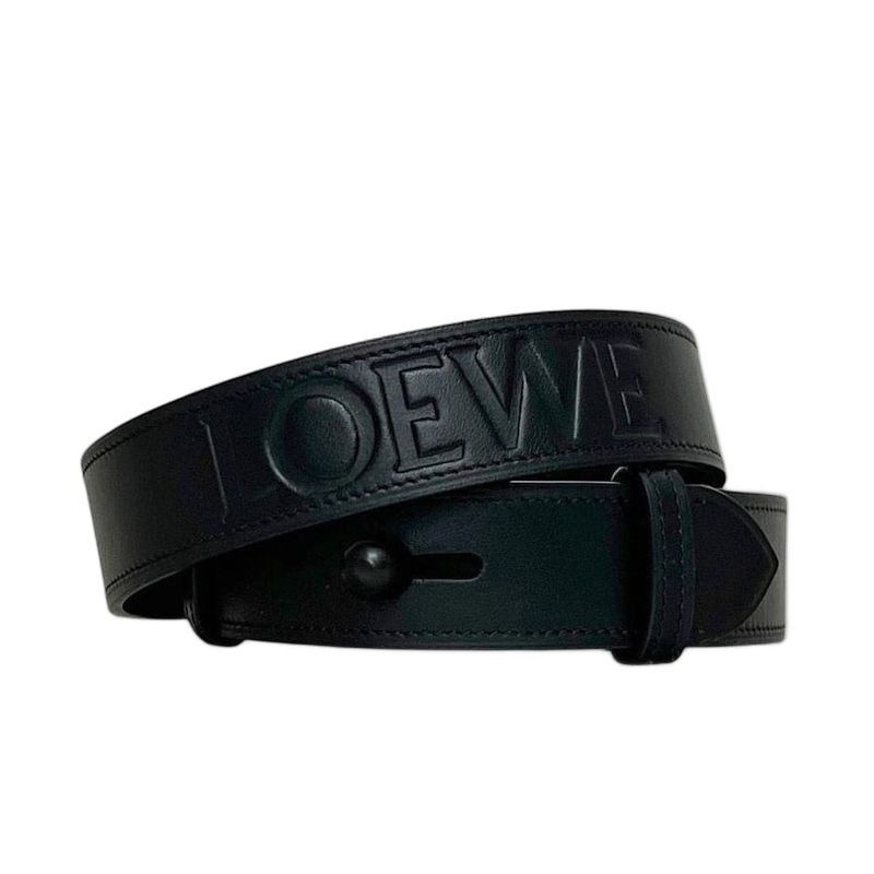 Loewe Belt Black Waist 80 cm 30 mm Leather