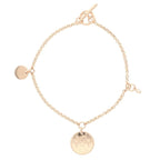 Hermes Exlibris PM 18K Pink Gold 1 Diamond Bracelet St