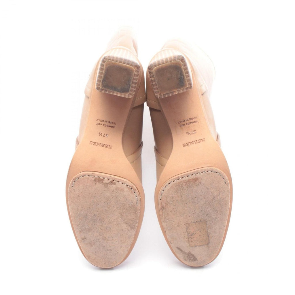 Hermes Boots Beige Leather — view 4
