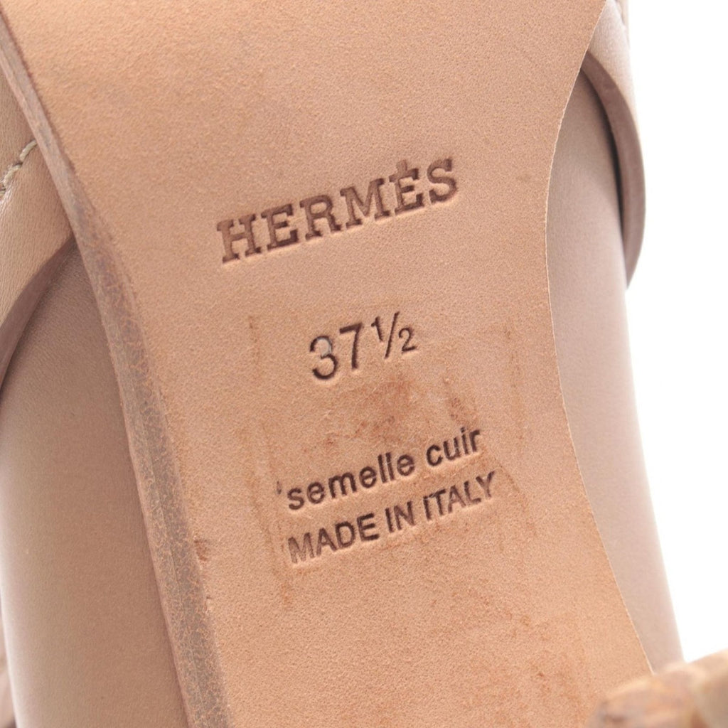 Hermes Boots Beige Leather — view 6