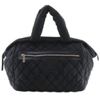 Chanel Coco Cocoon Quilted Nylon Black Boston Bag