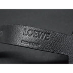 Loewe Rose Charm Leather Bag Key Holder Pink Black — view 3