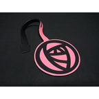 Loewe Rose Charm Leather Bag Key Holder Pink Black