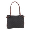Gucci GG Canvas Leather Tote Shoulder Hand Brown