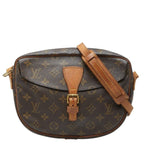 Louis Vuitton Monogram Jeune Fille MM Crossbody Shoulder Bag Brown Leather