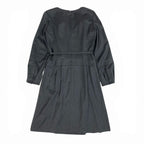 Celine A-line Dress with Carriage Belt 38 Gray Vintage — view 3