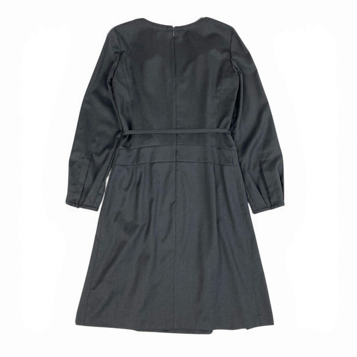 Celine A-line Dress with Carriage Belt 38 Gray Vintage — view 3