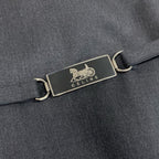 Celine A-line Dress with Carriage Belt 38 Gray Vintage — view 7