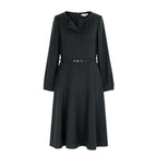 Celine A-line Dress with Carriage Belt 38 Gray Vintage