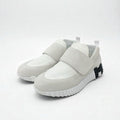 Hermes H Sneakers Shoes Suede Fabric White Velcro
