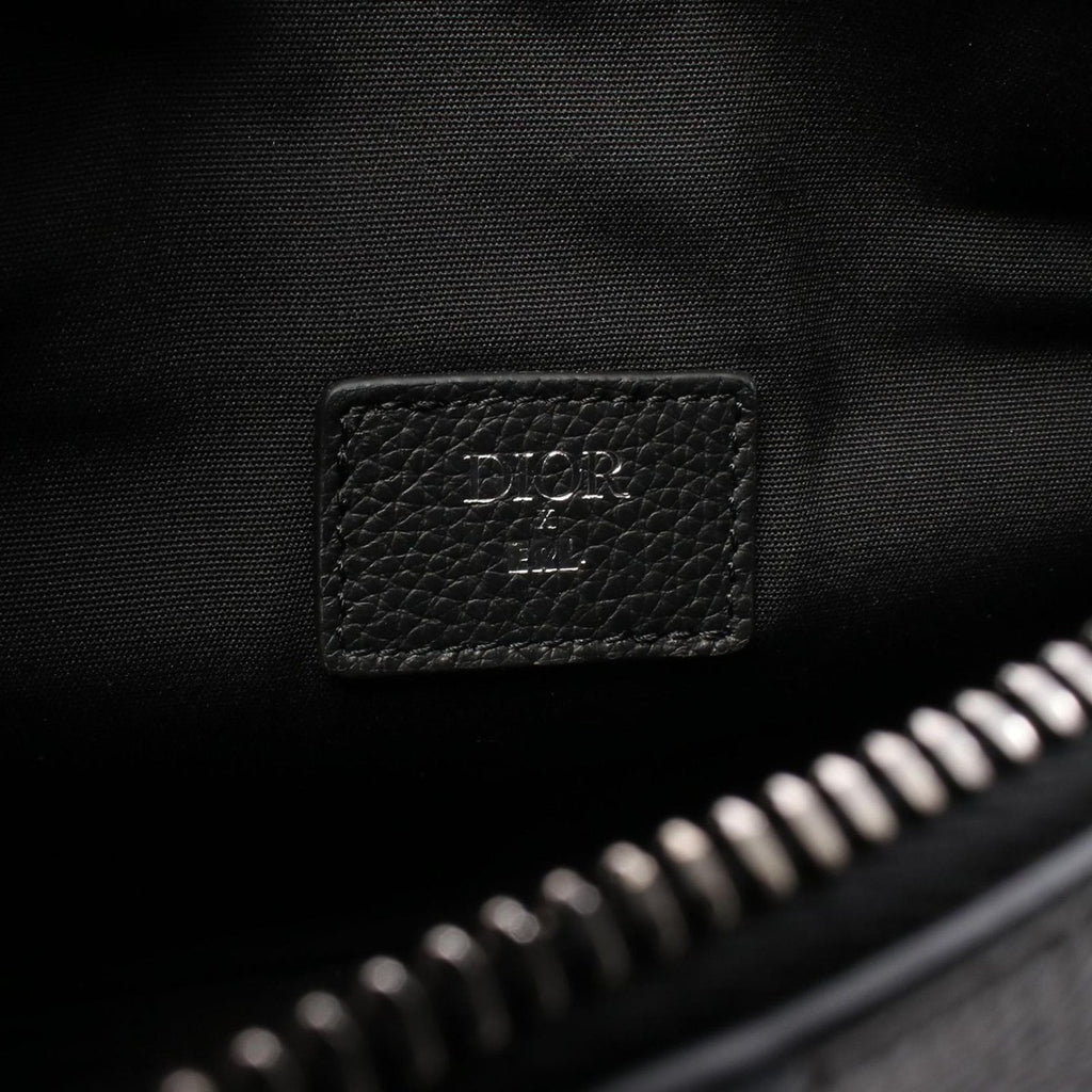 Dior Waist Bag Erl Saddle Black Leather — view 4