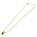 Christian Dior GP Rhinestone Colored Stone Necklace Gold Blue