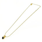 Christian Dior GP Rhinestone Colored Stone Necklace Gold Blue