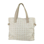 Chanel Tote New Travel GM Beige Canvas Leather Shoulder Bag