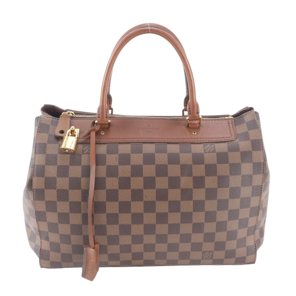 Louis Vuitton Damier Greenwich Leather Tote Shoulder Hand