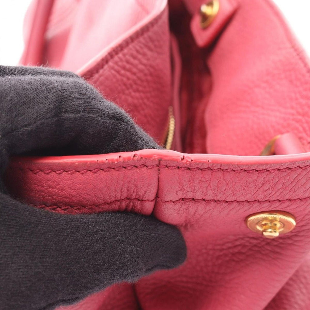 Prada Handbag Vitello Daino 2-Way Pink Leather Shoulder — view 5