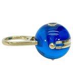 Christian Dior Ring Accessories Jewelry Small Tribal Ball Logo GP Gold Blue — view 5