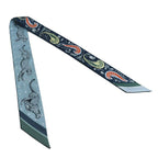 Hermes Guepards Bandana Cheetah Scarf Blue Marine Clesol Ciel Green