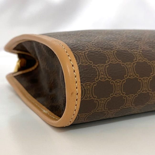 Celine Clutch Bag Brown Beige Macadam — view 8