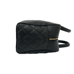 Chanel With Vintage Quilted CC Logo Caviar Leather Handbag Black — view 6