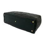 Chanel With Vintage Quilted CC Logo Caviar Leather Handbag Black — view 8