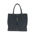 Gucci Jackie Black Silver Hardware GG Canvas 002 1064 Tote Bag Handbag