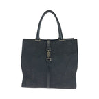 Gucci Jackie Black Silver Hardware GG Canvas 002 1064 Tote Bag Handbag