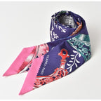 Hermes Twilly Scarf Royal Pink Multi