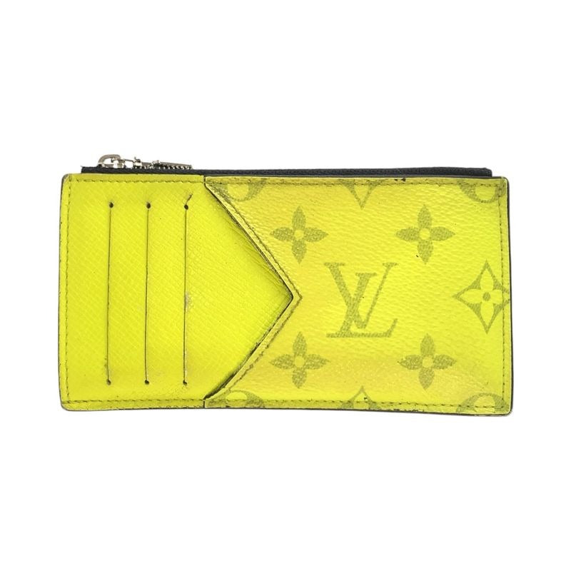 Louis Vuitton Taigarama Coin Card Holder Jaune Yellow Case Fragment — view 2
