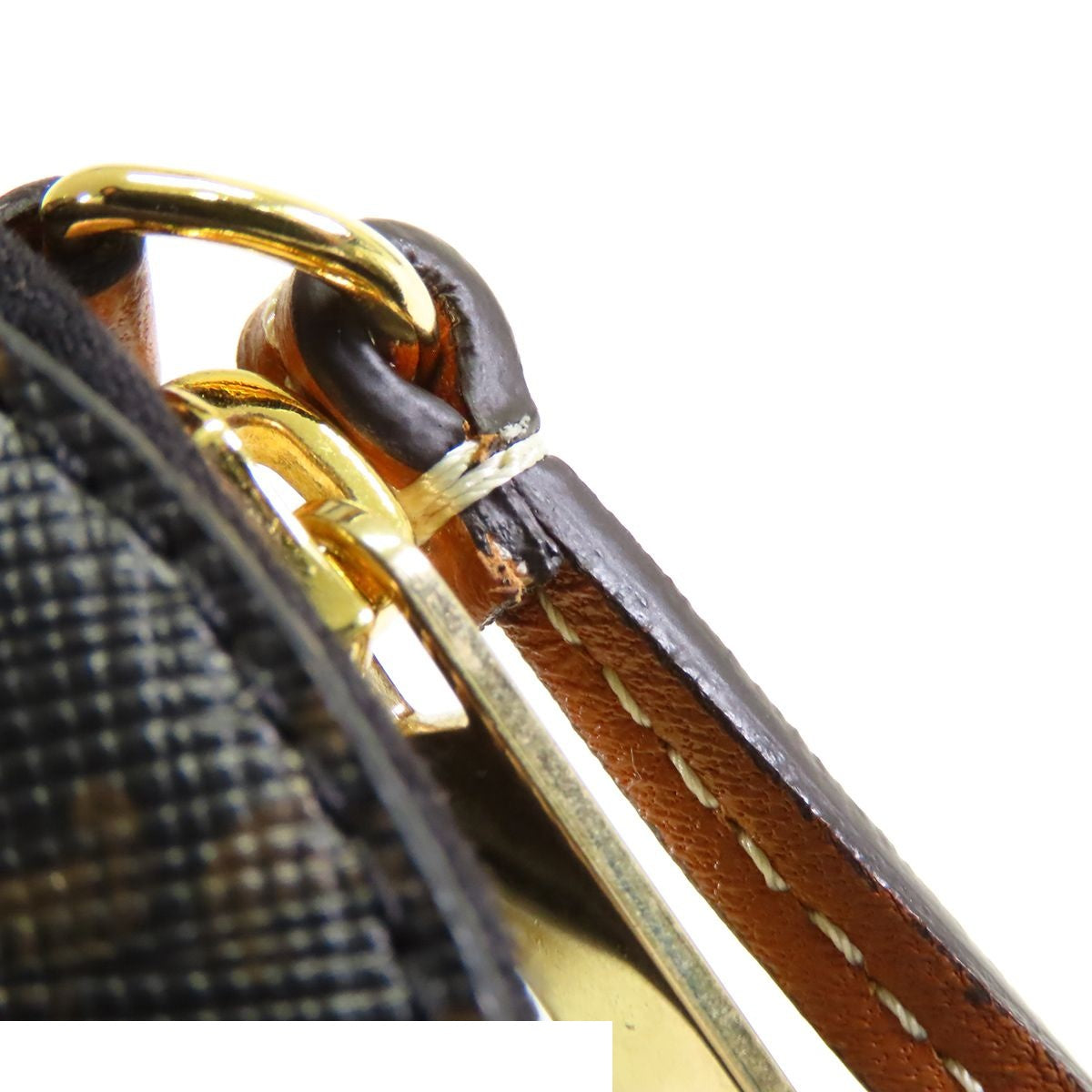 Celine Triomphe Coin Purse Brown Leather Shoulder Strap Pochette — view 7