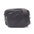 Fendi Shoulder Bag Shadow Diagonal Duo Black Leather Case