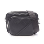 Fendi Shoulder Bag Shadow Diagonal Duo Black Leather Case