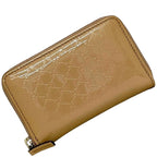 Gucci Coin Case Pouch Micro Guccissima Patent Leather Beige GG Zipper