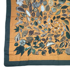 Hermes Scarf Carre 140 Large Tourbillon Fallen Leaves Swirl Green — view 4