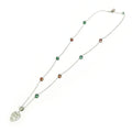 Gucci Silver Colored Stone Blinds for Love Necklace 10.5 g 925 Engraved
