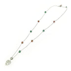 Gucci Silver Colored Stone Blinds for Love Necklace 10.5 g 925 Engraved