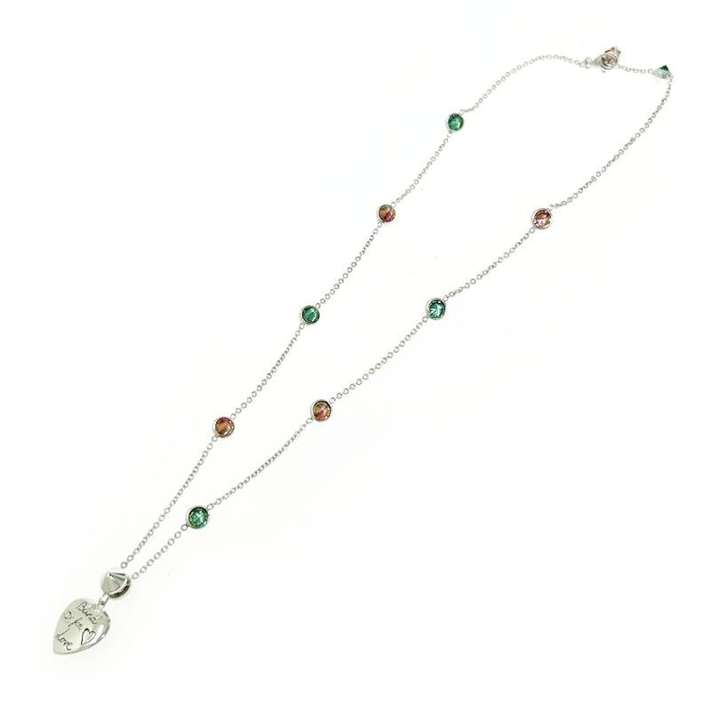 Gucci Silver Colored Stone Blinds for Love Necklace 10.5 g 925 Engraved — view 2