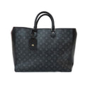 Louis Vuitton Grand Sac Monogram Eclipse Tote Bag Black Gray