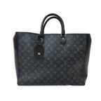Louis Vuitton Grand Sac Monogram Eclipse Tote Bag Black Gray