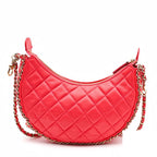 Chanel Quilted Lambskin Pink Chain Shoulder Bag — view 3