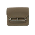 Hermes Coin Case Roulis Slim Etoupe Chevrumizol Silver