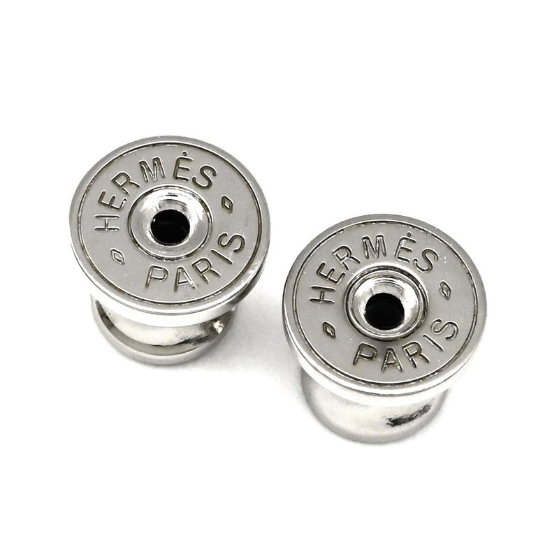 Hermes Earrings Loop Grand Vorsluyft Metal Glaze Etoupe — view 8