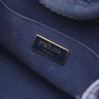 Prada Tote Canapa Navy Canvas — view 4