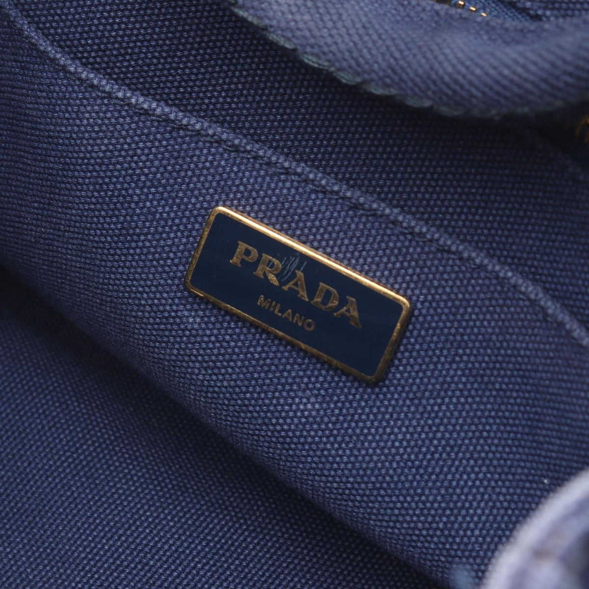 Prada Tote Canapa Navy Canvas — view 4