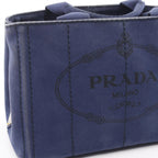 Prada Tote Canapa Navy Canvas — view 5