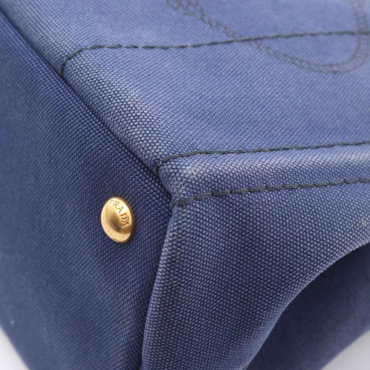 Prada Tote Canapa Navy Canvas — view 6