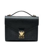 Louis Vuitton Epi Monceau Handbag Noir Black Leather