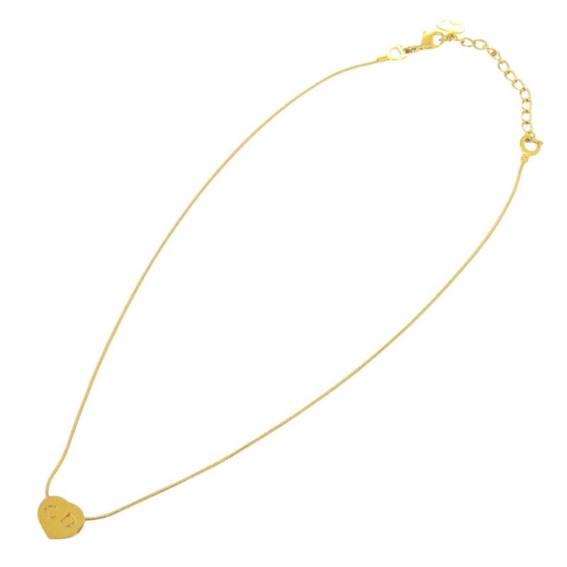 Dior CD Heart Metal Gold Necklace 0656 — view 4