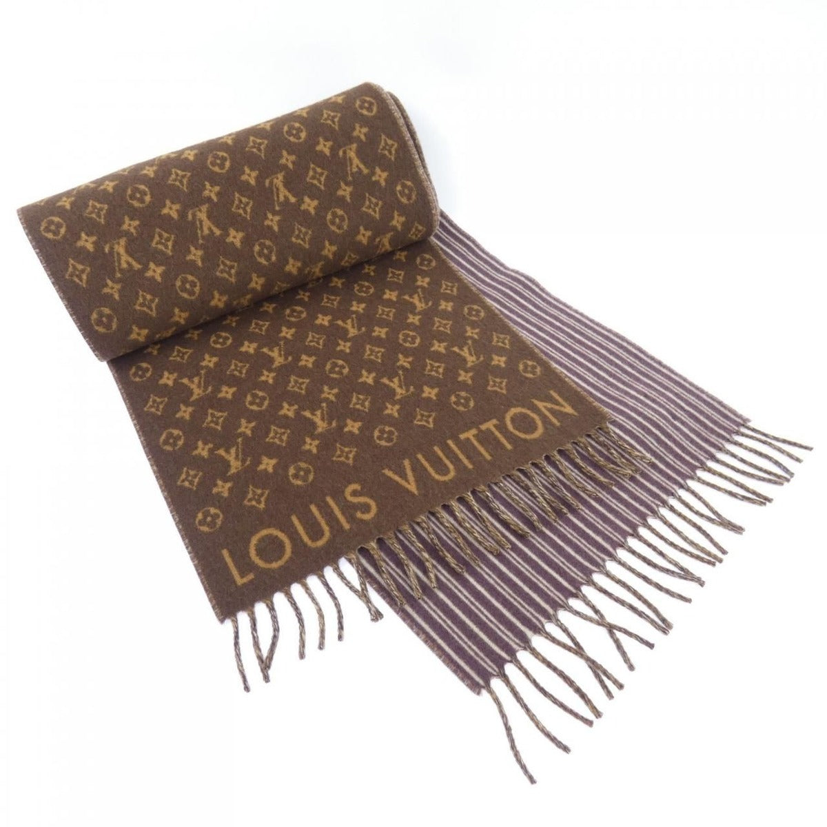 Louis Vuitton My Neverfull Scarf Handbag Brown Purple — view 5