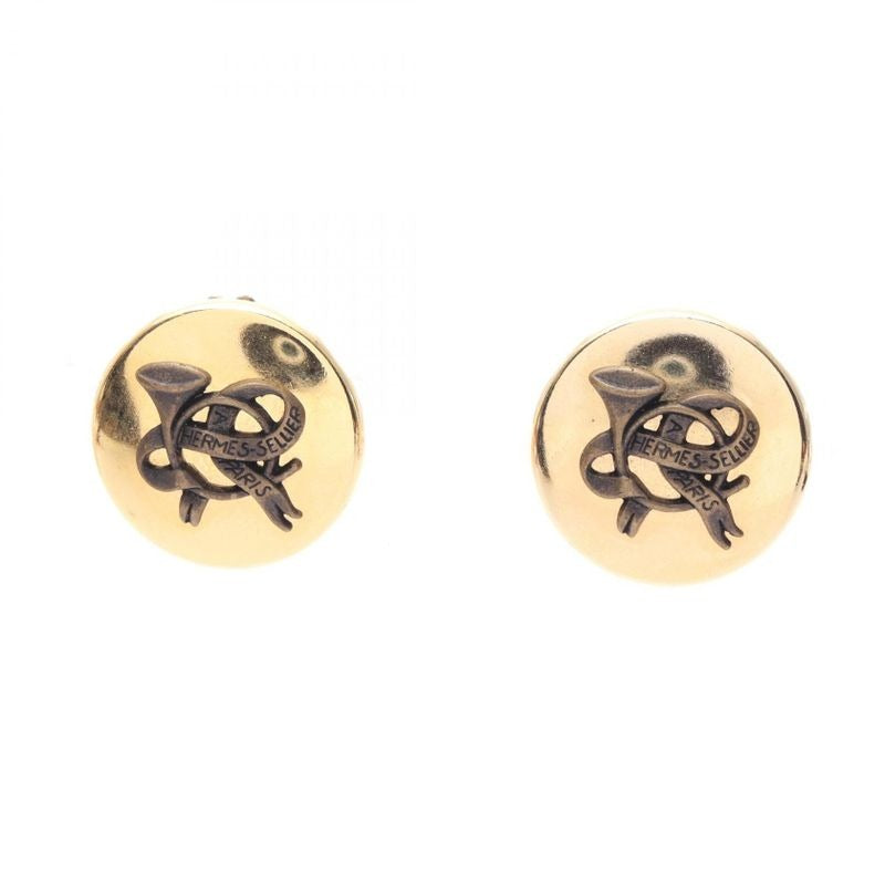 Hermes Earrings Horn GP — view 2